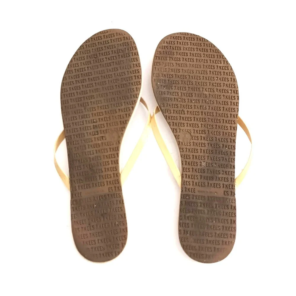 TKEES Glosses Thong Flip Flops Neutral Cocoa Butter EU 39 US 8